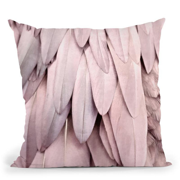 Feathers Rose Pastel Throw Pillow By Monika Strigel