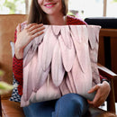 Feathers Rose Pastel Throw Pillow By Monika Strigel