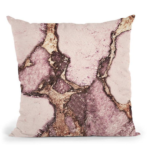 Gemstone And Gold Blush Pale Pink Throw Pillow By Monika Strigel
