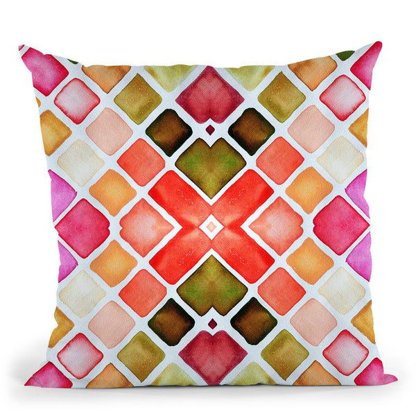 Felicitous Pink Throw Pillow By Monika Strigel
