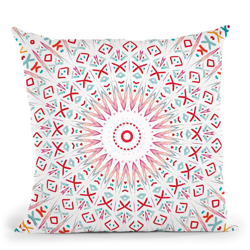 Festival Summer Mandala Throw Pillow By Monika Strigel