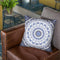 Festival Summer Indigo Denim Mandala Throw Pillow By Monika Strigel