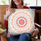 Festival Summer Mandala Sunshine Mandala Throw Pillow By Monika Strigel