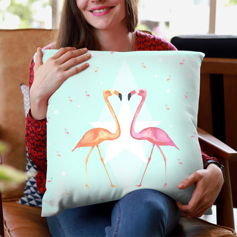 Flamingo Party Throw Pillow By Monika Strigel