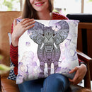 Flowerower Elephant Throw Pillow By Monika Strigel