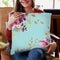 Flower And Gold Black Throw Pillow By Monika Strigel
