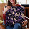 Mermaid Dark Purple Gold Throw Pillow By Monika Strigel