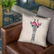 Flower Girl Giraffe Greige Dots I Throw Pillow By Monika Strigel