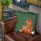 Fox Family Green Bearbeitet Throw Pillow By Monika Strigel