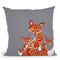 Fox Family Throw Pillow By Monika Strigel
