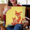 Fox Family Yellow Bearbeitet Throw Pillow By Monika Strigel