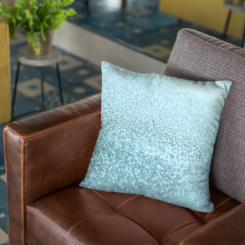 Gatsby Frosty Blue Throw Pillow By Monika Strigel