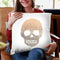Gatsby Gold Skull Throw Pillow By Monika Strigel
