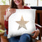 Gatsby Gold Star Throw Pillow By Monika Strigel