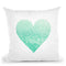 Gatsby Seafoam Heart Throw Pillow By Monika Strigel