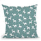 All About Lamas Teal Throw Pillow By Monika Strigel
