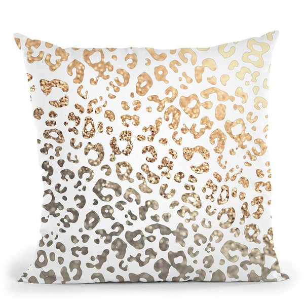 Gatsby Gold Leo Throw Pillow By Monika Strigel