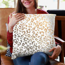 Gatsby Gold Leo Throw Pillow By Monika Strigel