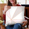 Geo Sunburst Rosegold Pastel Throw Pillow By Monika Strigel