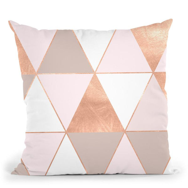 Geo Tikki Rosegold Pastel Throw Pillow By Monika Strigel