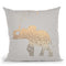 Happy Elephant Light Nude Throw Pillow By Monika Strigel