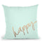 Happy Gold Sweet Mint Throw Pillow By Monika Strigel