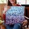 Happy Mermaid Blue Lavender Throw Pillow By Monika Strigel