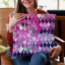 Happy Mermaid Pink And Lavender Throw Pillow By Monika Strigel