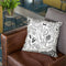 Herbs And Ferns Strigel Black White Throw Pillow By Monika Strigel