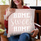 Home Sweet Home Scandi Rose Throw Pillow By Monika Strigel