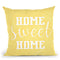 Home Sweet Home Scandi Yellow Throw Pillow By Monika Strigel