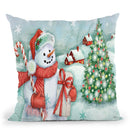 Classic Snowmen I Throw Pillow By Mary Urban