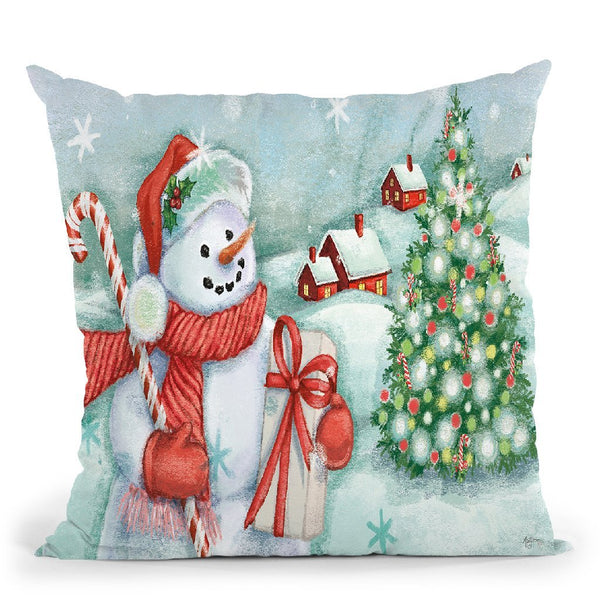 Classic Snowmen I Throw Pillow By Mary Urban