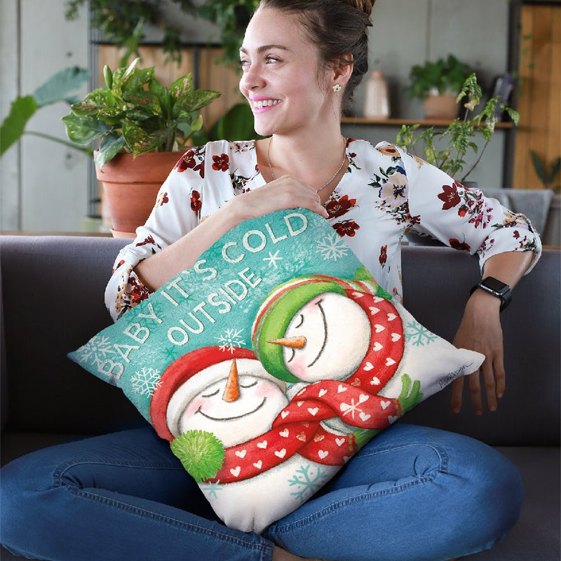 Let It Snow Vi Throw Pillow By Mary Urban
