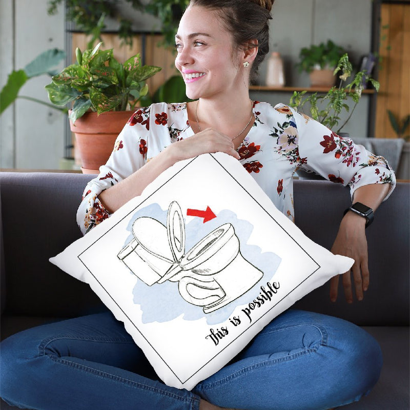 Home Improvement V With Color Script Throw Pillow By Carrie Schmitt