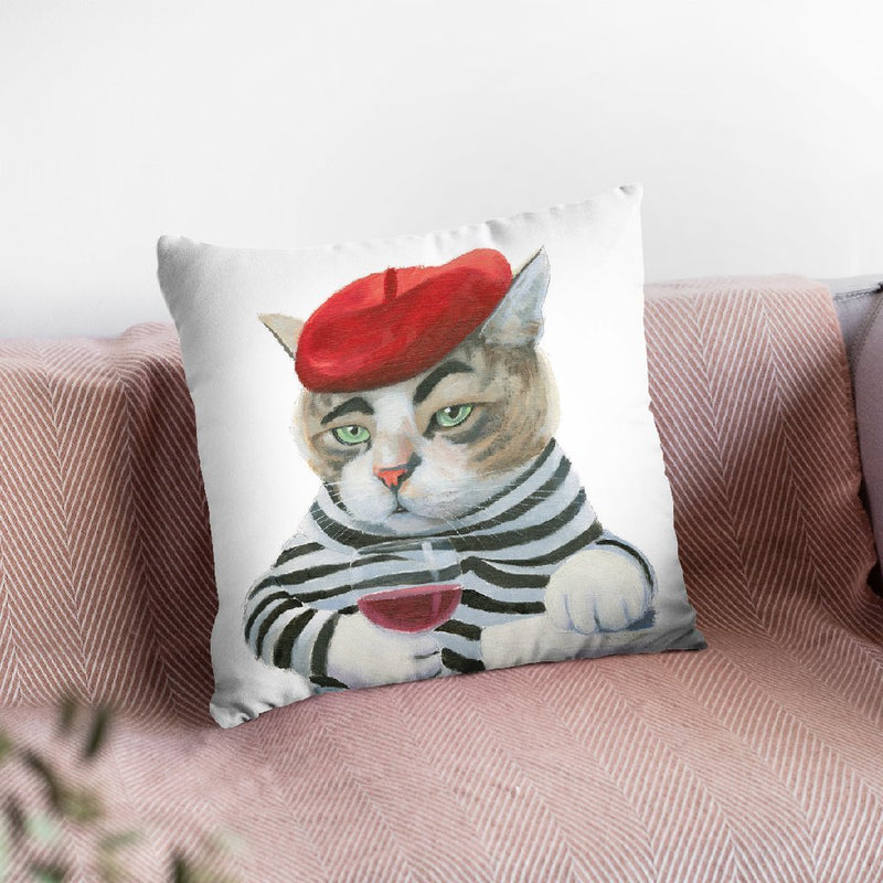Cattitude Iii Throw Pillow By Carrie Schmitt