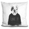 Manny The Frenchie Balazs Solti Throw Pillow
