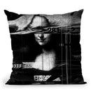Mona Lisa Glitch Throw Pillow By Nicebleed