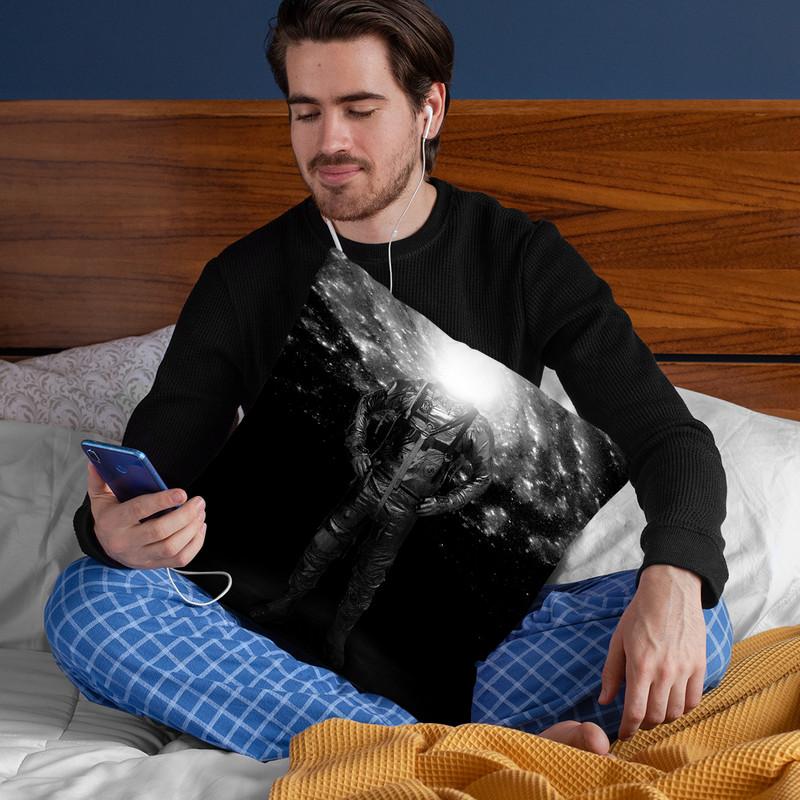 Mr Galaxy Throw Pillow By Nicebleed