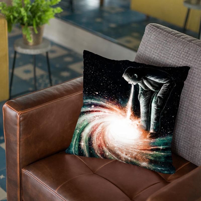 Cosmic Vomit Throw Pillow By Nicebleed