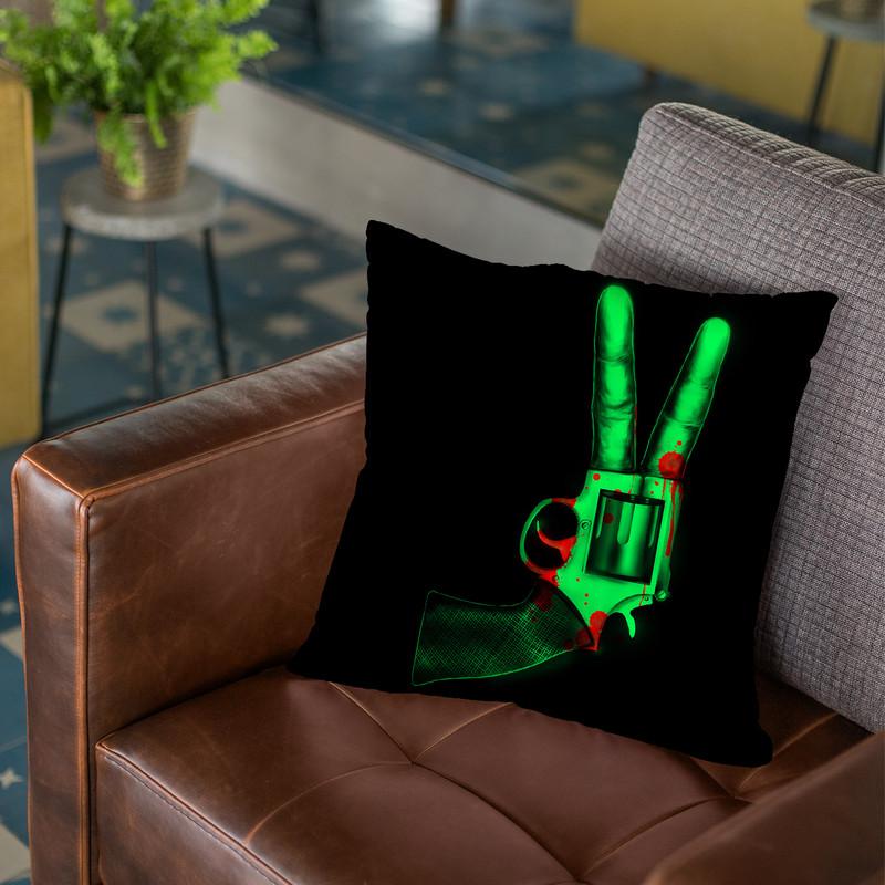 Peace Bang Throw Pillow By Nicebleed