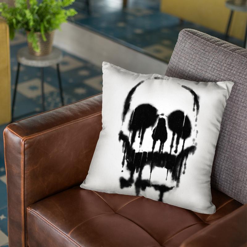 Skull Throw Pillow By Nicebleed