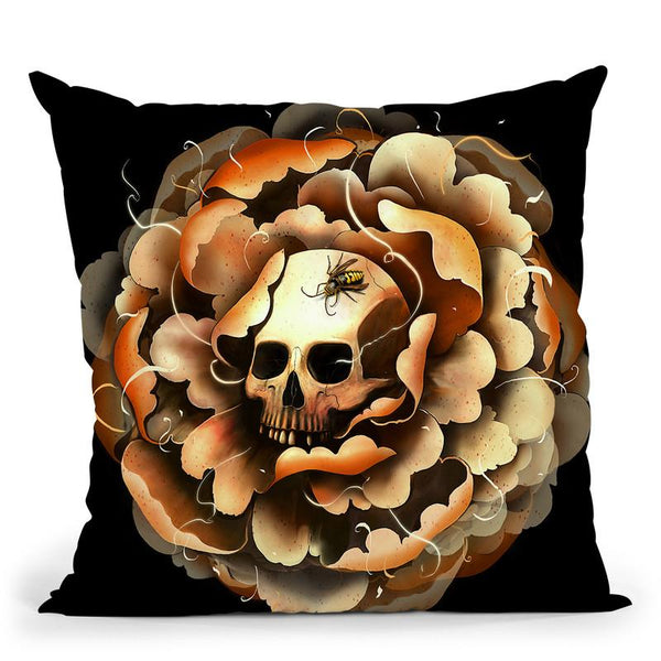 Death Blooms Throw Pillow By Nicebleed