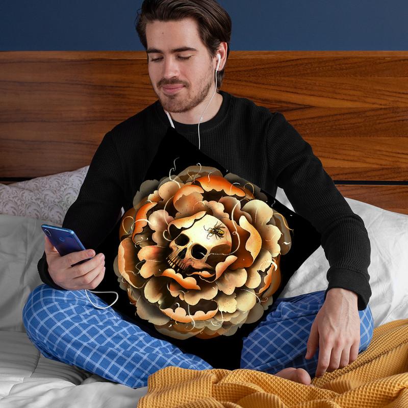 Death Blooms Throw Pillow By Nicebleed