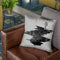 Space Diving Square Throw Pillow By Nicebleed