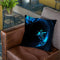 Space Surfing Blue Wave Throw Pillow By Nicebleed