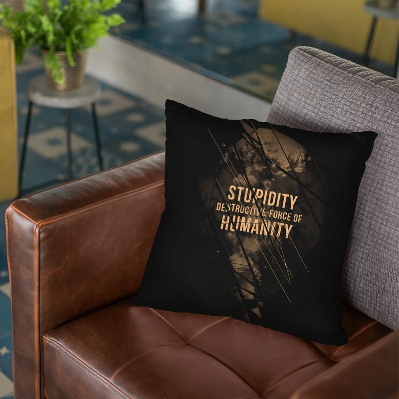 Stupidity Throw Pillow By Nicebleed