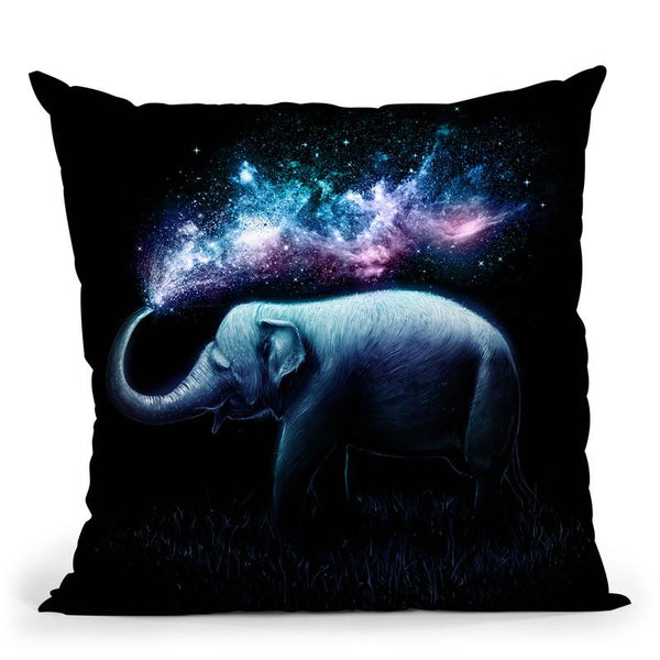 Elephant Splash I Throw Pillow By Nicebleed