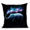 Elephant Splash I Throw Pillow By Nicebleed