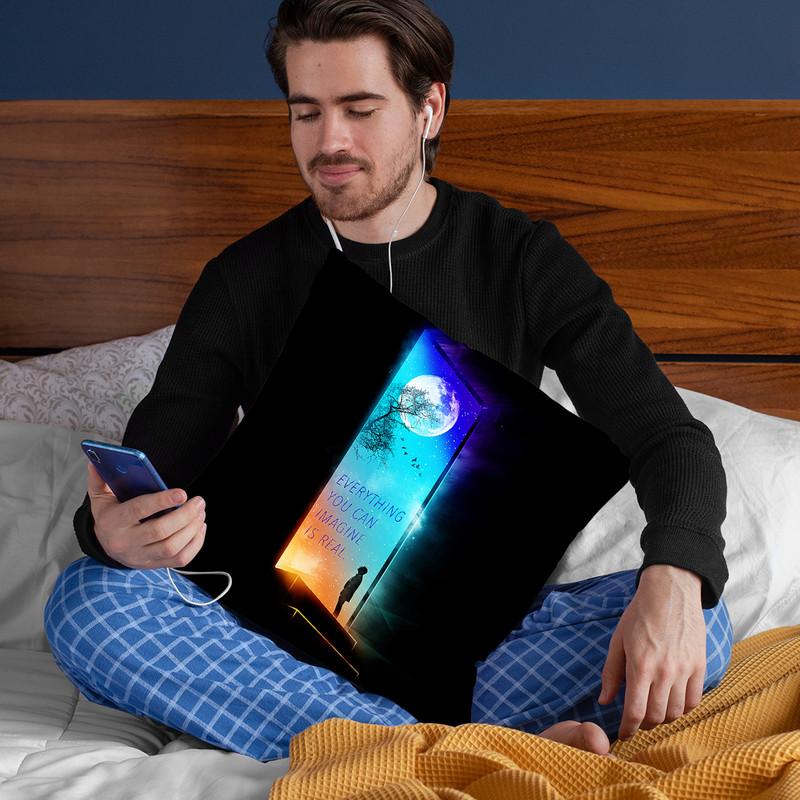Everything You Can Imagine Is Real Throw Pillow By Nicebleed
